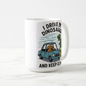 私は恐竜を運転して行保く コーヒーマグカップ (正面右)