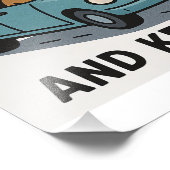 私は恐竜を運転して行保く フォトプリント            (角)