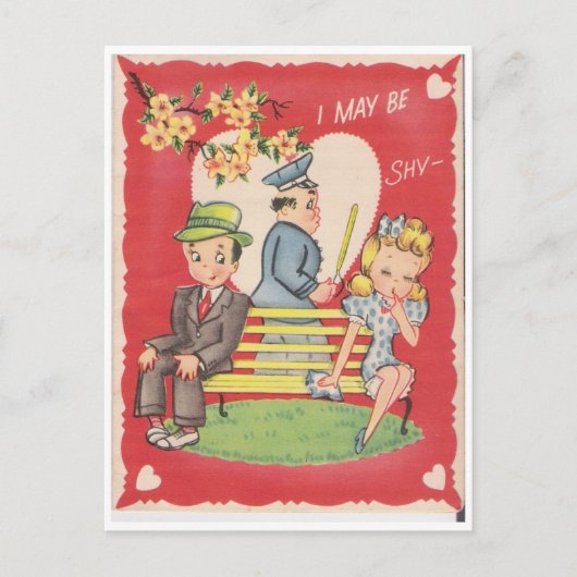 私は恥ずかしがり屋かもしれない… ポストカード (正面)