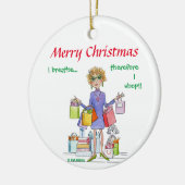 私は息をするので裕福な女性のスケッチを買う セラミックオーナメント (左)