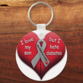 私は息子を愛しているが、糖尿病を嫌う キーホルダー (正面)