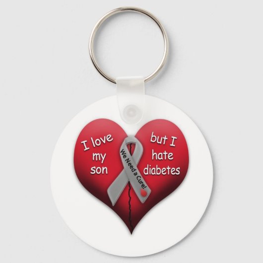 私は息子を愛しているが、糖尿病を嫌う キーホルダー (正面)