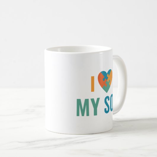 私は息子を愛している コーヒーマグカップ (正面右)