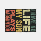 私は息子バドミントンのスポーツ遊シャットを持っていない フリースブランケット (正面(横))