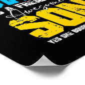 私は息子誇りを持った父の日のパパおもしろいティー ポスター (角)