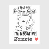 私は患者に検査してもらったネガティブ猫好き シール (シート)