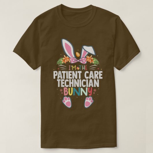 私は患者テクニカ気にンバニー復活祭Rだ Tシャツ (デザイン正面)
