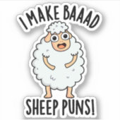 私は悪い羊のフンおもしろいを作る シール (正面)