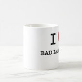 私は悪い言語を愛します コーヒーマグカップ (中央)