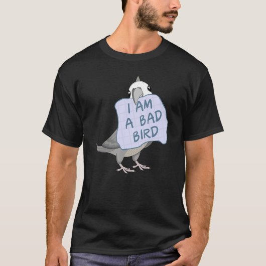 私は悪い鳥は白い顔の灰色のコッカティエルParr Tシャツ (正面)