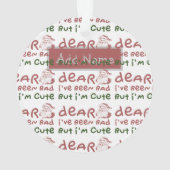 私は悪かったけど、ピンクの可愛い初めてのクリスマス オーナメント (裏面)