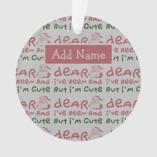 私は悪かったけど、ピンクの可愛い初めてのクリスマス オーナメント (正面)