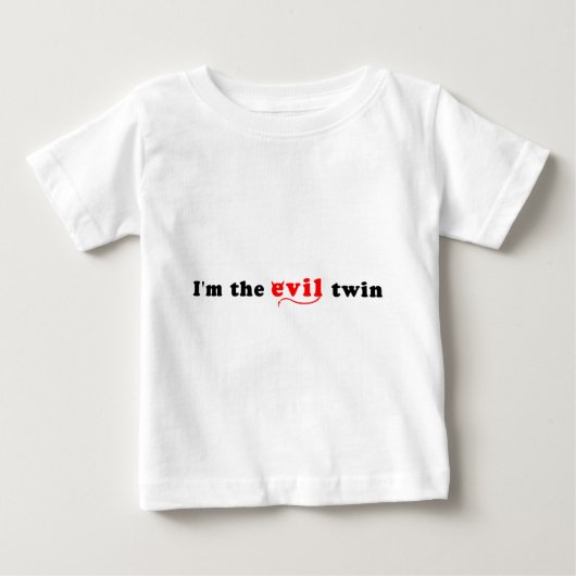 私は悪の双子 ベビーTシャツ (正面)