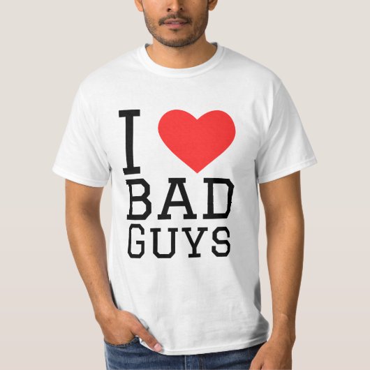 私は悪者が大好きだ Tシャツ (正面)