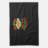 私は悪魔の卵の感謝祭ののためにここにクラシックいる キッチンタオル (縦)