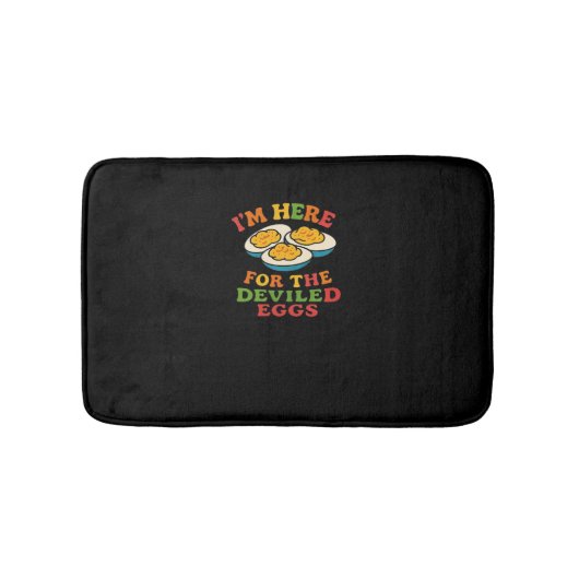 私は悪魔の卵の感謝祭ののためにここにクラシックいる バスマット (正面)
