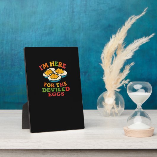 私は悪魔の卵の感謝祭ののためにここにクラシックいる フォトプラーク (側面)