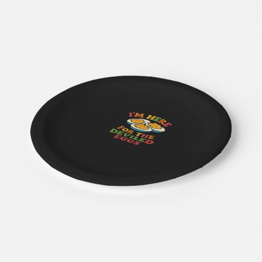 私は悪魔の卵の感謝祭ののためにここにクラシックいる ペーパープレート (アングル)