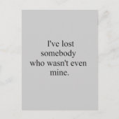 私は悲し失ったい愛さえ持っていなかった失った人 ポストカード (正面)