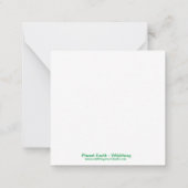 私は惑星EARTHが大好き – 私たちの唯一の家 – 青 ノートカード (裏面)