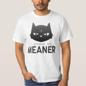 私は意地悪かもしれない | 黒い半身のシャツ Tシャツ (正面)