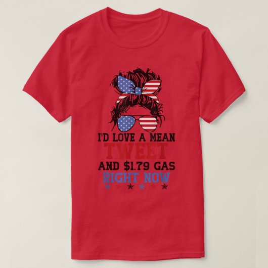 私は意地悪なツイートと1を愛する Tシャツ (デザイン正面)