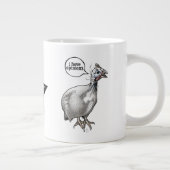 私は意見を持っています(ギニアの鳥) ジャンボコーヒーマグカップ (右)