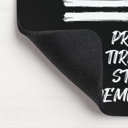 私は愚かかわいらしな民主党員のおもしろいPに疲れている マウスパッド (コーナー)