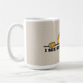 私は愚かな人々に会います コーヒーマグカップ (左)