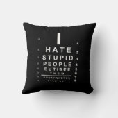 私は愚かな人々の目線が嫌い クッション (裏面)