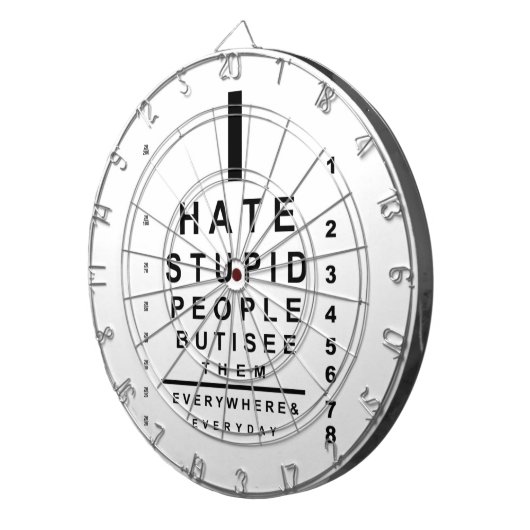 私は愚かな人々の目線が嫌い ダーツボード (正面右)