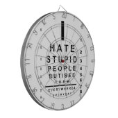 私は愚かな人々の目線が嫌い ダーツボード (正面左)