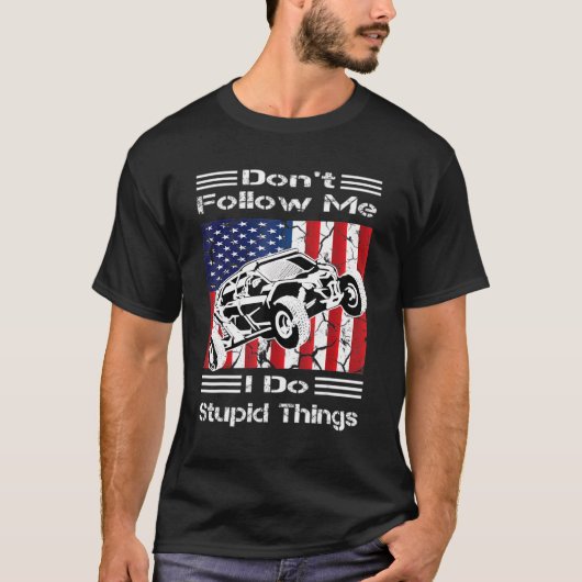 私は愚後を追かな事を行わないヴィンテージUtv車 Tシャツ (正面)