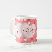 私は愛あなたバレンタインデー写真テンプレートマグ コーヒーマグカップ (正面左)
