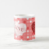 私は愛あなたバレンタインデー写真テンプレートマグ コーヒーマグカップ (中央)