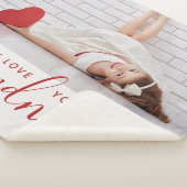 私は愛おばあちゃんバレンタインデーのギフト写真共有 シェルパブランケット (3/4)