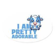 私は愛かわいらしらしい青と白の牛だ