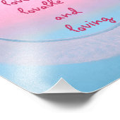 私は愛されている 愛される価値がある 愛に満ちた 肯定的なポスター フォトプリント (角)