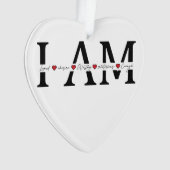 私は愛され、選ばれ、価値があり、勝利し、十分である オーナメント (正面)