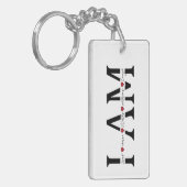 私は愛され、選ばれ、価値があり、勝利し、十分である キーホルダー (正面左)