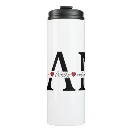 私は愛され、選ばれ、価値があり、勝利し、十分である タンブラー (正面)