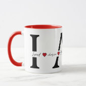 私は愛され、選ばれ、価値があり、勝利し、十分である マグカップ (左)