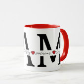 私は愛され、選ばれ、価値があり、勝利し、十分である マグカップ (正面右)