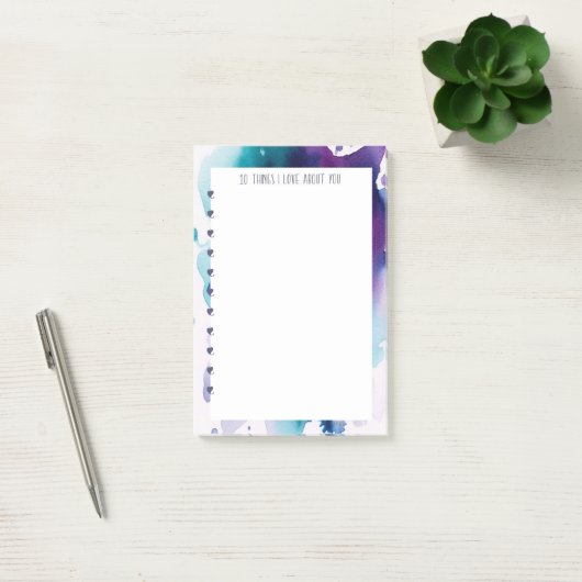 私は愛してあなたの投稿その – 抽象芸術の水色 ポストイット (オフィス)