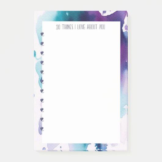 私は愛してあなたの投稿その – 抽象芸術の水色 ポストイット (正面)