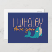 私は愛してあなたジンベールプンカワイバレンタインデー ポストカード (正面/裏面)