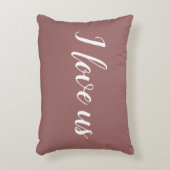 「私は愛している」がバラの灰 アクセントクッション (正面(垂直))