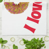 私は愛している キッチンタオル (折り畳み)