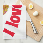 私は愛している キッチンタオル (四つ折り)