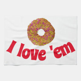 私は愛している キッチンタオル